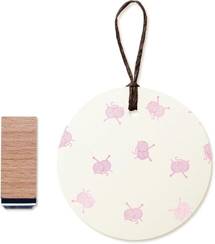 Balls of Wool Knitting Rubber Stamp, 3/5 Inch Small Mini Stamp for Scrapbooking Card Making Planner in Saudi Arabia