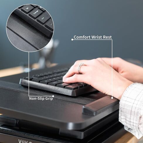 Vivo Single Single Top 30 Int-Tilting Right Right Beyboard و Riser Mouse ، مكتب كمبيوتر محمول قابل للتعديل ، لمحطات عمل Sit Sit Elrgonomic ، أسود ، TKR1 in Saudi Arabia