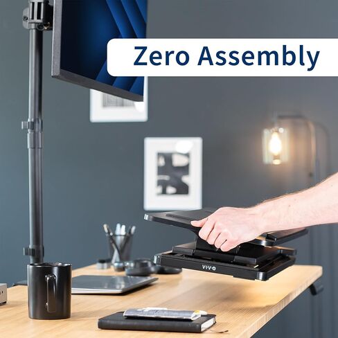 Vivo Single Single Top 30 Int-Tilting Right Right Beyboard و Riser Mouse ، مكتب كمبيوتر محمول قابل للتعديل ، لمحطات عمل Sit Sit Elrgonomic ، أسود ، TKR1 in Saudi Arabia