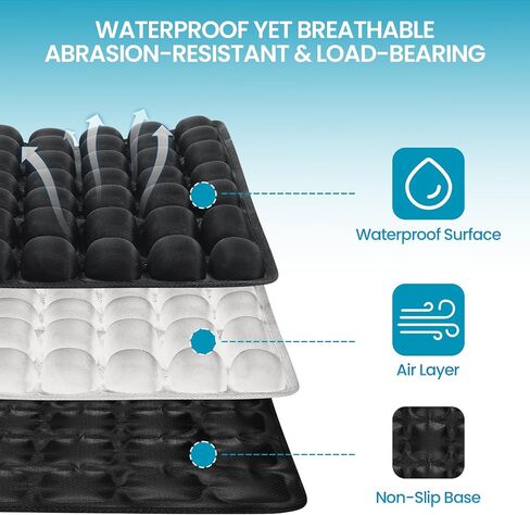 Sondur Travel Cushion, Inflatable seat Cushion, Suitable for Airplane Seats, Long-Distance Travel, Office wheelchairs and Other Portable seat Cushions (Black) in Saudi Arabia