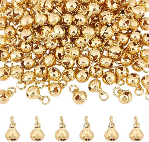 UNICRAFTALE about 100Pcs Real 18K Gold Plated Mini Bells Christmas Jingle Bell Dangle Charms Jewelry Making Charms for Necklace Bracelet Decor Pet Bell Dog Collar Bells Home Door Decor in Saudi Arabia