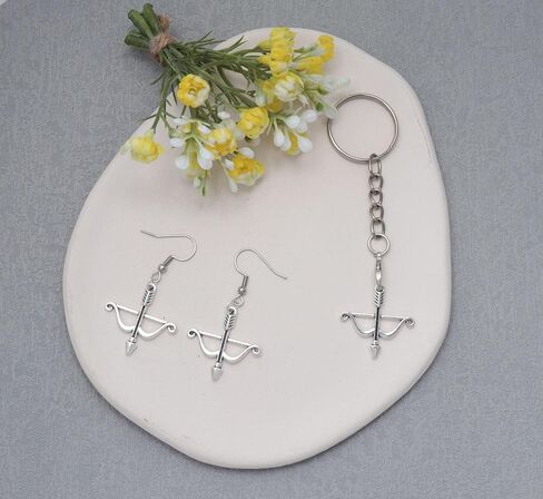 50 PCS Bow and Arrow Charms Metal 2.5 × 2.5 سم معلقات خمر لطيف لتصنيع المجوهرات DIY إيجاد أساور قلادة القلادة. in Saudi Arabia
