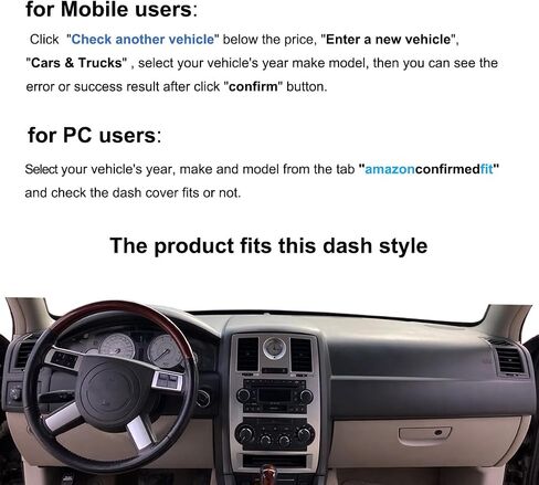 Dash Cover Mat Custom Fit for 2011 2012 2013 2014 Chrysler 200, Dashboard Cover Pad Carpet Protector (Black) F177 in Saudi Arabia
