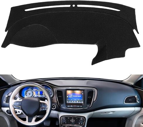 Dash Cover Mat Custom Fit for 2011 2012 2013 2014 Chrysler 200, Dashboard Cover Pad Carpet Protector (Black) F177 in Saudi Arabia