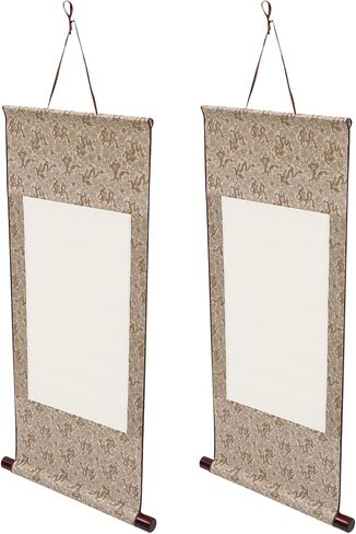 ورق الأرز منقوشة المناديل الورقية الفارغة المعلقة التمرير ورق الأرز الصينية شوان ورقة الفن مخطوطات الحائط لSumie Calligraphyor الخط 2PCS ورقة الأرز لفات ورق الأرز الفن in Kuwait