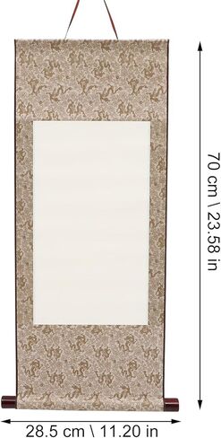 ورق الأرز منقوشة المناديل الورقية الفارغة المعلقة التمرير ورق الأرز الصينية شوان ورقة الفن مخطوطات الحائط لSumie Calligraphyor الخط 2PCS ورقة الأرز لفات ورق الأرز الفن in Kuwait