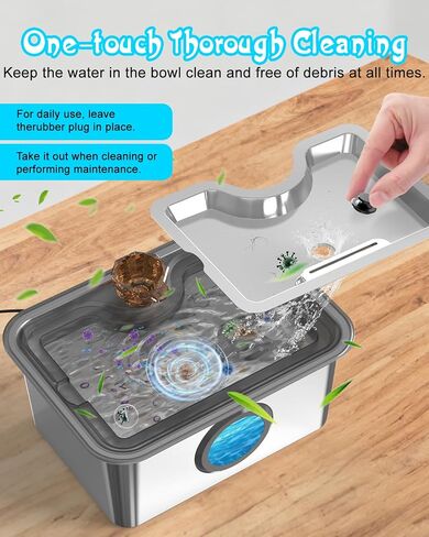 Dog Water Fountain for Large Dogs Stainless Steel 3 Gallon Big Pet Drinking Fountain with Filter, Electric Cat Watering Dispenser with Large-Filtration Area & Deeper Drinking Super Quiet in Kuwait
