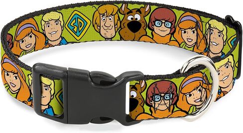 Scooby Doow Pet Pet ، مشبك بلاستيكي من طوق الكلاب ، ووجوه شخصية Scooby doo عن قرب باللون الأخضر ، من 11 إلى 16.5 بوصة 1.0 بوصة in Saudi Arabia
