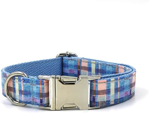 Love Dream Bow Tie Dog Collar with Metal Buckle Adjustable Dog Collar with Bowtie for Small Medium Large Dogs (Large, Plaid) in Kuwait