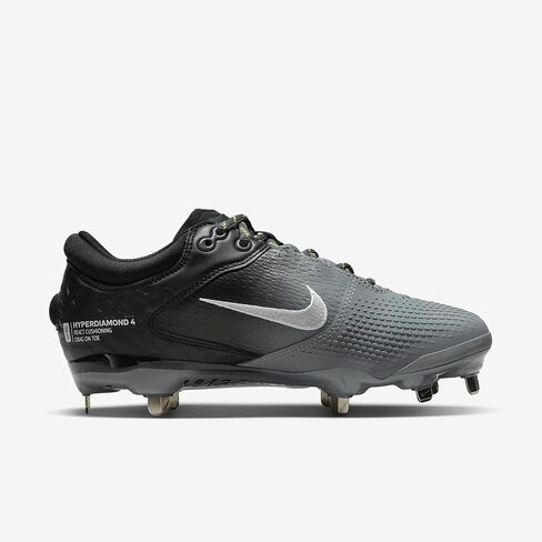 Nike Women's Hyperdiamond 4 Elite Softball Cleats White/Black/Grey Sz 11 in Saudi Arabia