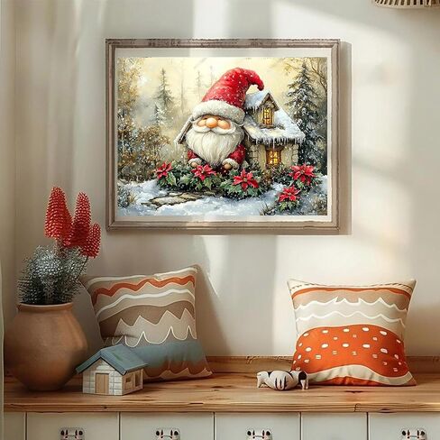 مجموعات الطلاء الماس Auremi 5d عيد الميلاد ، مجموعات اللوحات الفنية الماس Gnome للبالغين DIY الكامل حفر النقاط الماس الكريستال مجموعات الحرف للمنزل ديكور هدايا 11.8x15.7 بوصة in Kuwait
