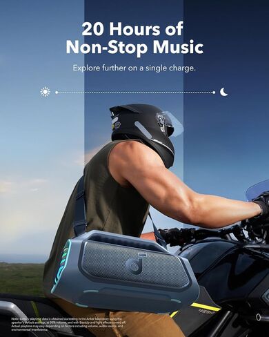 مكبر صوت Soundcore Boom 2 Plus خارجي، 140 واط، 2 + 2 قناة، BassUp 2.0، 20 ساعة، شحن سريع، IPX7 مقاوم للماء، أضواء RGB، USB-C، بنك الطاقة، BT 5.3، مكبر صوت بلوتوث محمول، التخييم، الشاطئ، الفناء الخلفي in Saudi Arabia