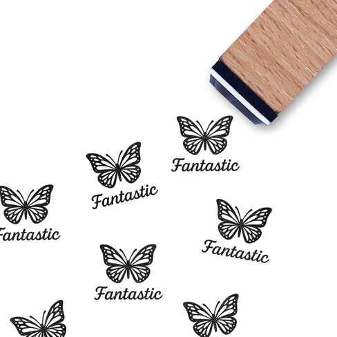 Butterfly Teacher Rubber Stamp, 3/5 Inch Small Mini Stamp for Scrapbooking Card Making Planner in Saudi Arabia