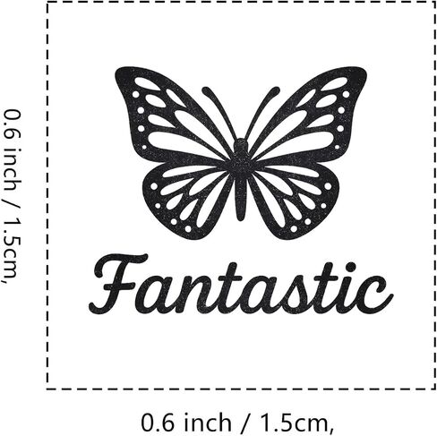 Butterfly Teacher Rubber Stamp, 3/5 Inch Small Mini Stamp for Scrapbooking Card Making Planner in Saudi Arabia