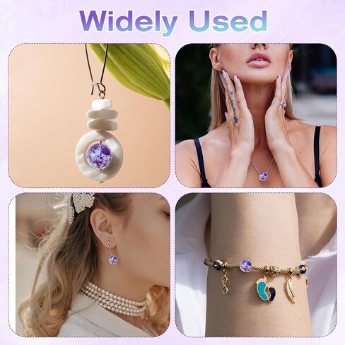 BEWUDY 46 PCS حدود الحجر الطبيعية لصنع المجوهرات ، 8 ملم الأرجواني الأرجواني حجر جاسبر الحجر in Saudi Arabia