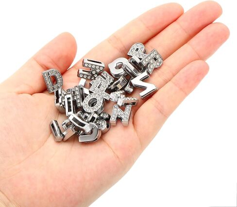 PATIKIL 30PCS Charm ، Charm Irfort Irfort Crystal Alphabet Slide Bendant for Jewelry Making Leather Collar Necklace in Saudi Arabia