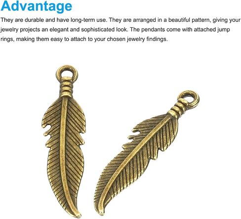 PATIKIL 50PCS ريشة سحر ميني ريشة سحر الجزء الأكبر من المعادن ديي أحلام الماسك للمجوهرات صنع الأساور أقراط in Saudi Arabia