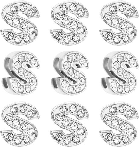 PATIKIL 30PCS Charm ، Charm Irfort Irfort Crystal Alphabet Slide Bendant for Jewelry Making Leather Collar Necklace in Saudi Arabia