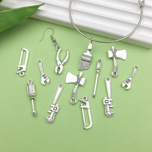 16pcs Alloy enamel traditional festival Easter Christmas dwarf set pumpkin heart-shaped clover Pendant Jewelry Making DIY Keychain Earrings Pendant Various Design Charms for Jewelry Making Bracelets Necklace (SN1070) in Kuwait