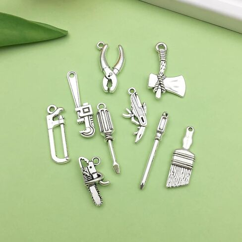 16pcs Alloy enamel traditional festival Easter Christmas dwarf set pumpkin heart-shaped clover Pendant Jewelry Making DIY Keychain Earrings Pendant Various Design Charms for Jewelry Making Bracelets Necklace (SN1070) in Kuwait