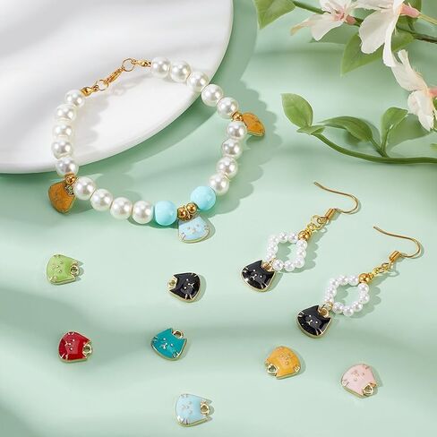 UniCraftale 70pcs Cat Charm Monamel Charm 7 Colour in Saudi Arabia