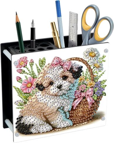 طقم الطلاء DIY Diamond ， Vase Shape Shape Diamond Paint Pen Ben ، Acrylic Daily Office Desktop Decoration Storage Item in Kuwait