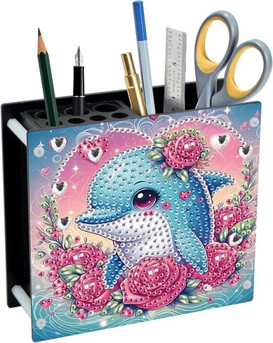 طقم الطلاء DIY Diamond ， Vase Shape Shape Diamond Paint Pen Ben ، Acrylic Daily Office Desktop Decoration Storage Item in Kuwait