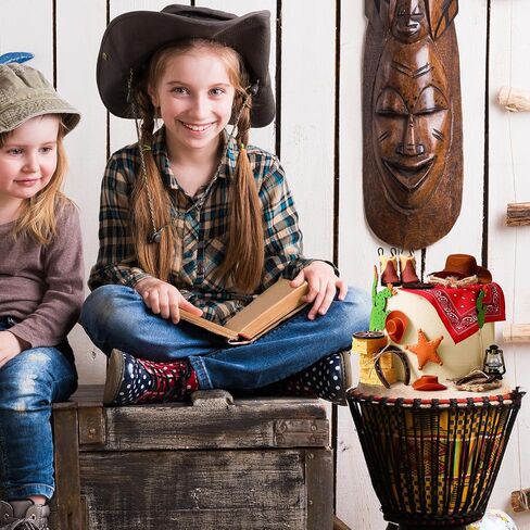 Cowboy Birthday Party Decorations Cowboy Cake Toppers Hat and Boot Western Cake Decoration Toppers Horseshoe Wheel Scarf Cupcake Picks for Western Theme Baby Shower Party Favor Supplies in Saudi Arabia