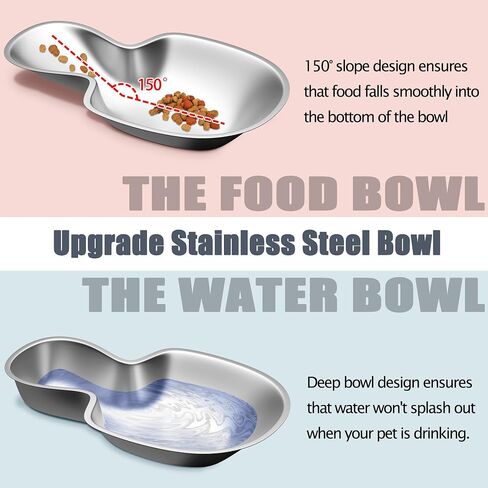 Cats Dogs Automatic Food Feeder and Water Dispenser Set 3.8L with Stainless Steel Bowl in Saudi Arabia