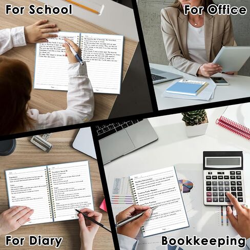 Spiral Notebook, Hardcover Notebook for School & Work, Lined Journal Notebook for Men & Women,120 Pages A5(6 “x8") (Blue) in Saudi Arabia