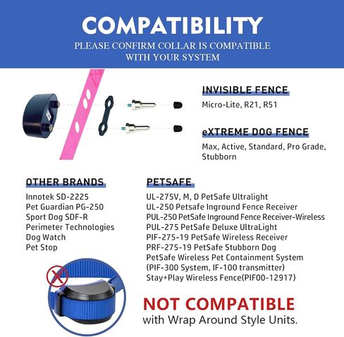 Dog Fence Replacement Collar for Shock Collar, E-Collar Replacement Strap, 1 inch Red Large in Kuwait