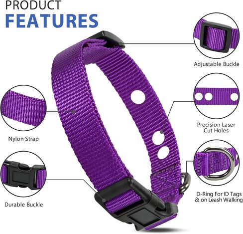 Dog Fence Replacement Collar for Shock Collar, E-Collar Replacement Strap, 1 inch Red Large in Kuwait