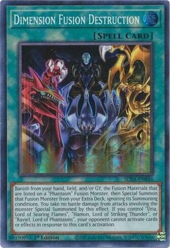 Dimension Fusion Destruction - SDSA -EN046 - Super Rare - 1st Edition in Saudi Arabia