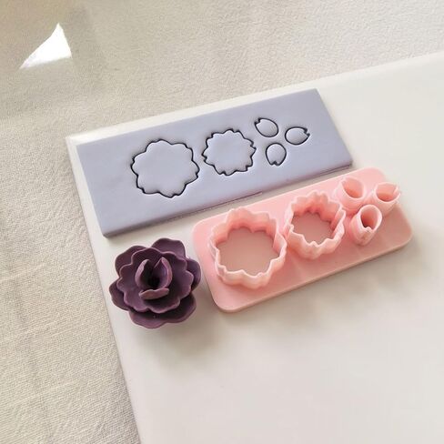 8PCS Floral Clay Molds Earring Making Molds for Handmade Earrings Jewelry Making with Reusable Silicone in Saudi Arabia