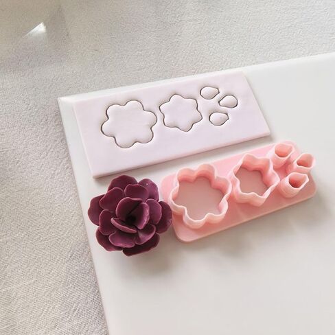 8PCS Floral Clay Molds Earring Making Molds for Handmade Earrings Jewelry Making with Reusable Silicone in Saudi Arabia