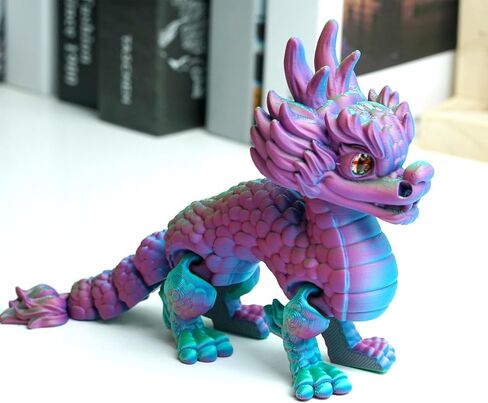 3D Printed Kylin Model,Flexible Animals Toy Statue,Movable Joints,Home Office Decor,Interesting Toys for Autism/ADHD,Festival Gifts toco,Fidget Toys, Executive Desk Animals Toy in Saudi Arabia