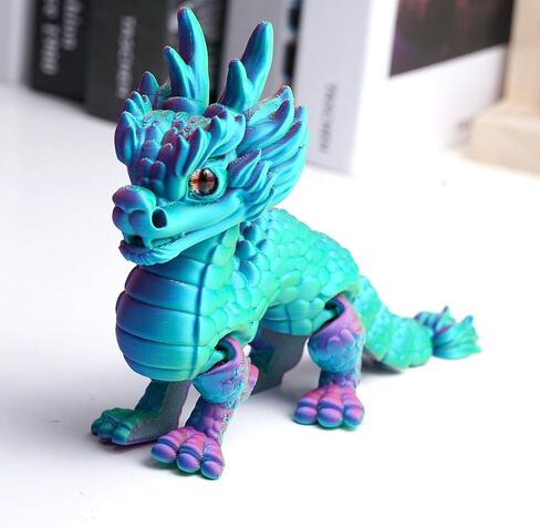 3D Printed Kylin Model,Flexible Animals Toy Statue,Movable Joints,Home Office Decor,Interesting Toys for Autism/ADHD,Festival Gifts toco,Fidget Toys, Executive Desk Animals Toy in Saudi Arabia