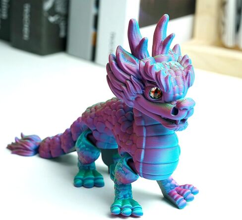 3D Printed Kylin Model,Flexible Animals Toy Statue,Movable Joints,Home Office Decor,Interesting Toys for Autism/ADHD,Festival Gifts toco,Fidget Toys, Executive Desk Animals Toy in Saudi Arabia