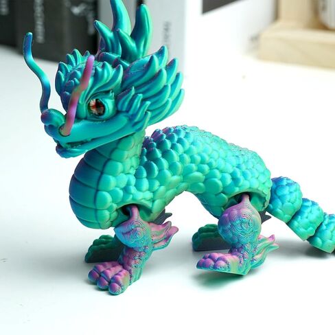 3D Printed Kylin Model,Flexible Animals Toy Statue,Movable Joints,Home Office Decor,Interesting Toys for Autism/ADHD,Festival Gifts toco,Fidget Toys, Executive Desk Animals Toy in Saudi Arabia
