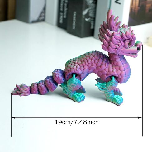 3D Printed Kylin Model,Flexible Animals Toy Statue,Movable Joints,Home Office Decor,Interesting Toys for Autism/ADHD,Festival Gifts toco,Fidget Toys, Executive Desk Animals Toy in Saudi Arabia