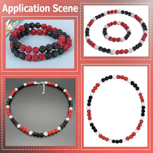 1 صندوق 90pcs 10 مم راينستون جولة الهالوين حبات الديسكو الكرة الماس الأحمر الأسود الأبيض الكريستال اللمعان الطين الطين فاصل لامع حبة فضفاضة لمجوهر in Kuwait