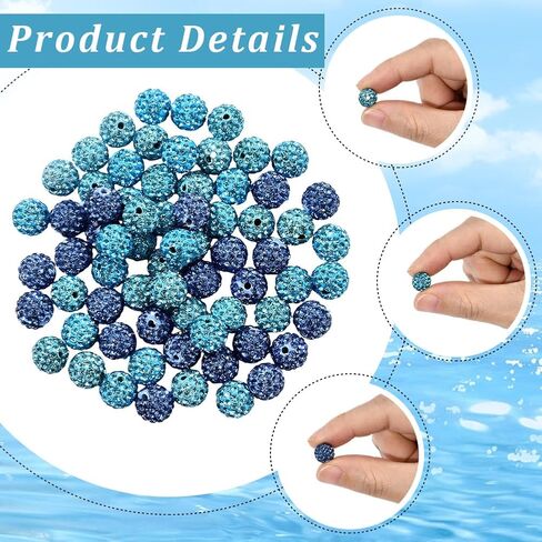 1 صندوق 90pcs 10 مم راينستون جولة الهالوين حبات الديسكو الكرة الماس الأحمر الأسود الأبيض الكريستال اللمعان الطين الطين فاصل لامع حبة فضفاضة لمجوهر in Kuwait