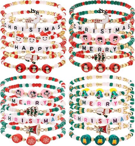 Taouzi 20 Pcs VOTE Bracelets Encourage Voting Bracelets Beaded Initial Bracelets Fashion Popular Letter Bracelets for Women Girls in Kuwait