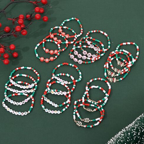 Taouzi 20 Pcs VOTE Bracelets Encourage Voting Bracelets Beaded Initial Bracelets Fashion Popular Letter Bracelets for Women Girls in Kuwait