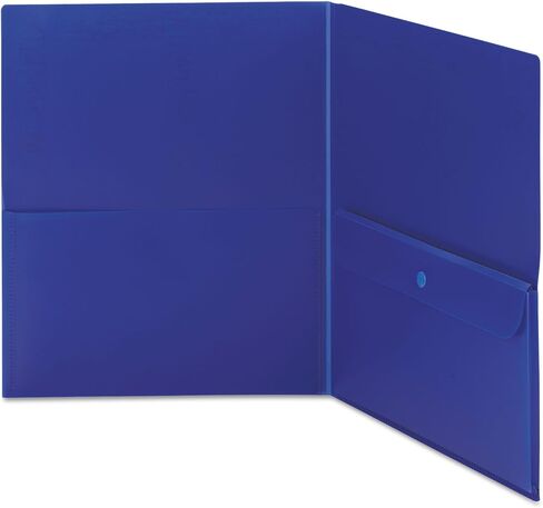 Smead Poly Two-Pocket Folder with Security Pocket, Letter Size, Black, 5 per Pack (87700) in Saudi Arabia