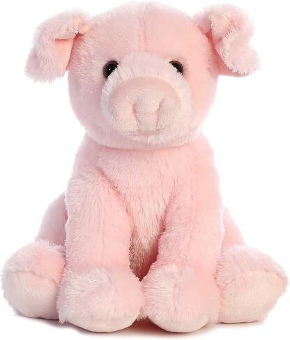 AURORA® CUDDLY PIG محشو بالحيوان - الراحة المريحة - تحلل لا نهاية له - الوردي 14 بوصة in Saudi Arabia