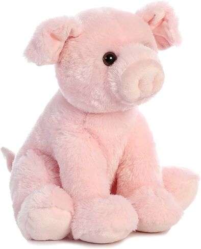 AURORA® CUDDLY PIG محشو بالحيوان - الراحة المريحة - تحلل لا نهاية له - الوردي 14 بوصة in Saudi Arabia