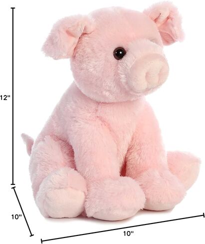 AURORA® CUDDLY PIG محشو بالحيوان - الراحة المريحة - تحلل لا نهاية له - الوردي 14 بوصة in Saudi Arabia