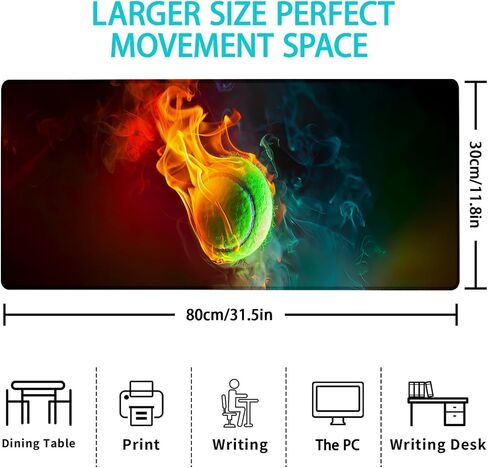Mystical Unicorn Gaming Mouse Pad, Mouse Pad, Desk Mat, Non-Slip Rubber Base MousePads for Computers Laptop Office School Home Accessories Decor Gifts 31.5" x 11.8" in Kuwait
