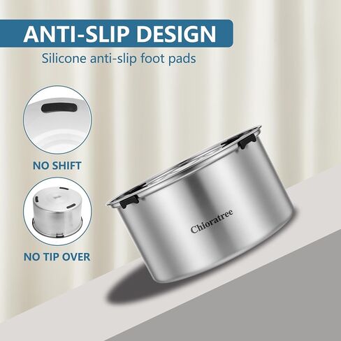 Dog Water Bowl No Spill,5.6L/1.5Gal Large Spill Proof Water Bowl for Dogs,Stainless Steel Slobber Stopper Slow Drinking Dog Bowl Anti Splash Pet Water Dispenser for Messy Drinkers in Saudi Arabia
